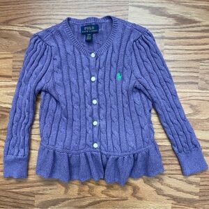 Polo Ralph Lauren Little Girls cable Knit Cardigan sweater